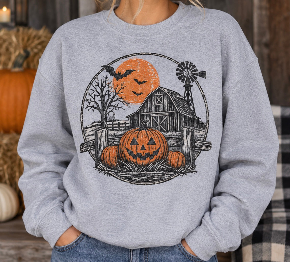 Farm Halloween Crew Neck