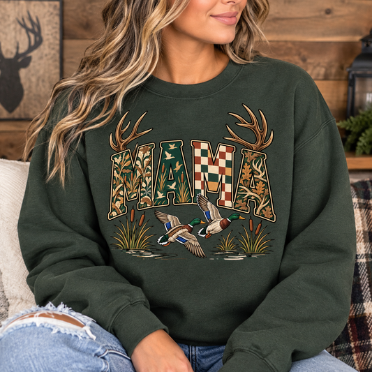 Mama Hunting Crew Neck Sweatshirt